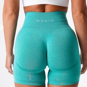 NVGTN Turquoise Contour Seamless Shorts